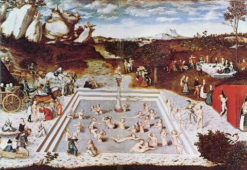 Gençlik Çeşmesi - Lucas Cranach. Yaşlanmayı geciktirmek insanoğlunun bir ebedi kurgusudur.